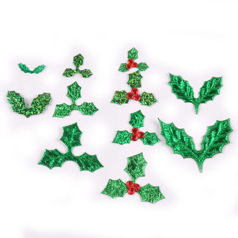Art Craft Christmas Tree - 100 buah 25-60mm pohon Natal daun
