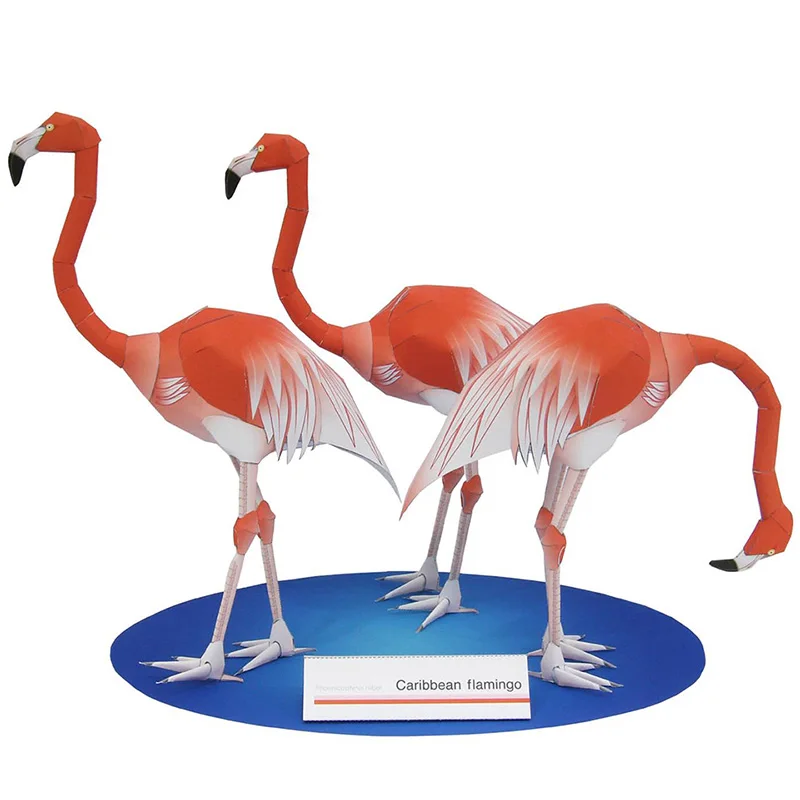 Art Craft Center - Flamingo Karibia lipat tiga burung Origami