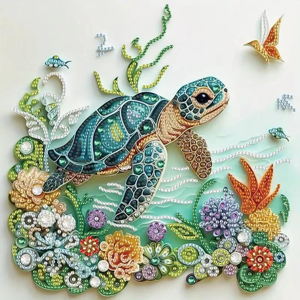 Art Craft Flower - Kit Lukisan Berlian Bentuk Khusus Penyu