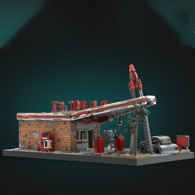 Art And Craft Rocket - 2168pcs MOC Roket Merah Fallout 4