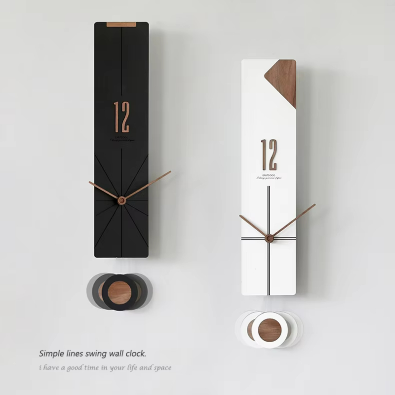 Art Craft India - Jam Dinding Pendulum Hitam Dekorasi Kamar