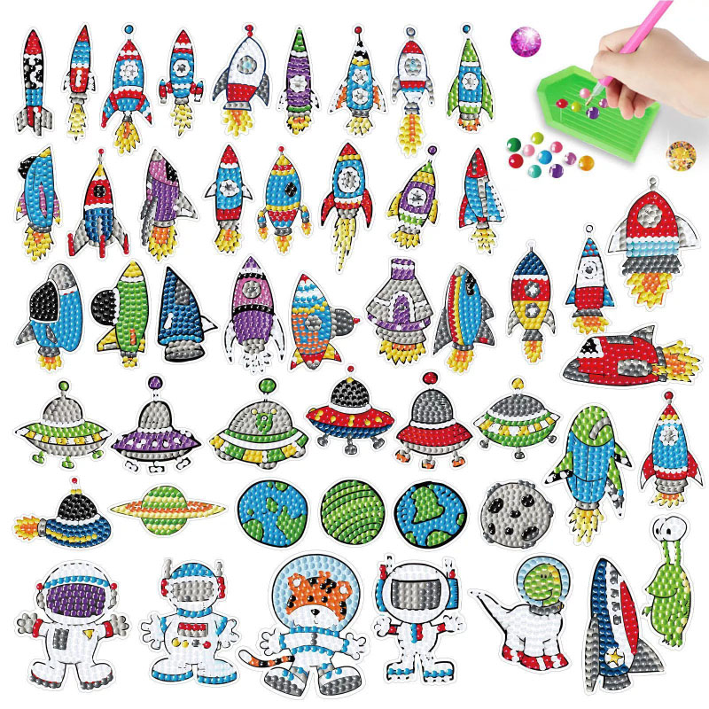 Art And Craft Rocket - Kit Seni Berlian Luar Angkasa untuk