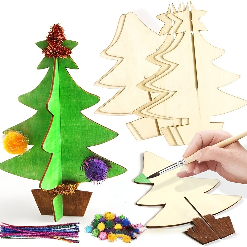 Art Craft Earth Day - 70 buah, Kit Kerajinan Pohon Natal