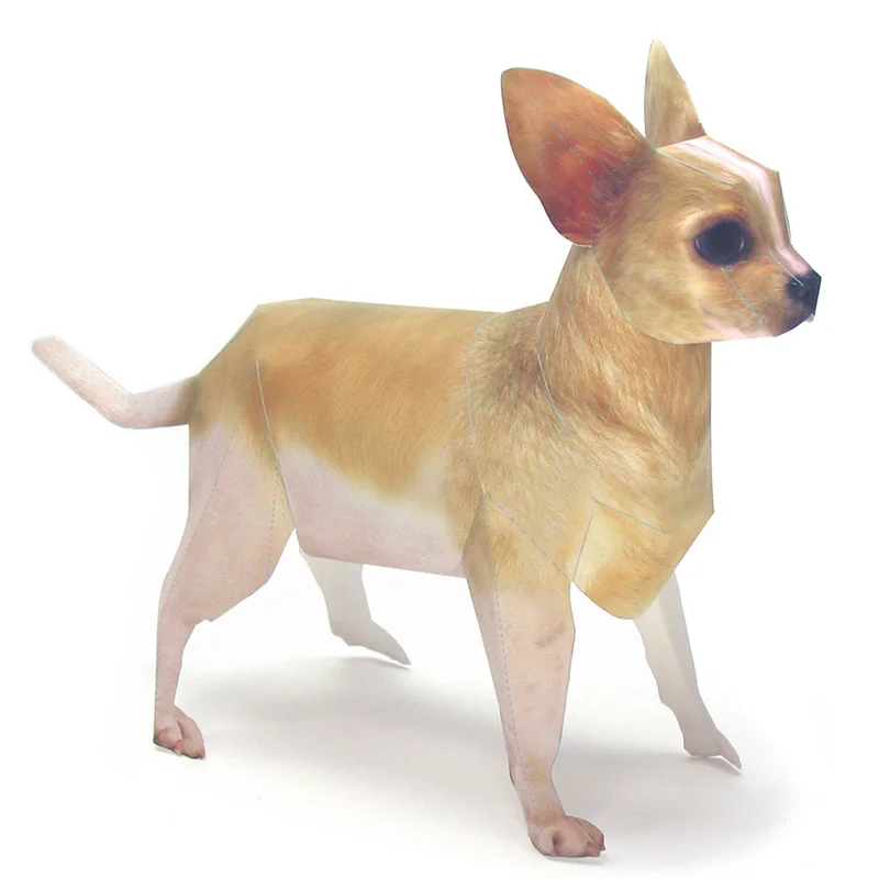 Art Craft Center - Chihuahua seni Origami anjing Model kertas