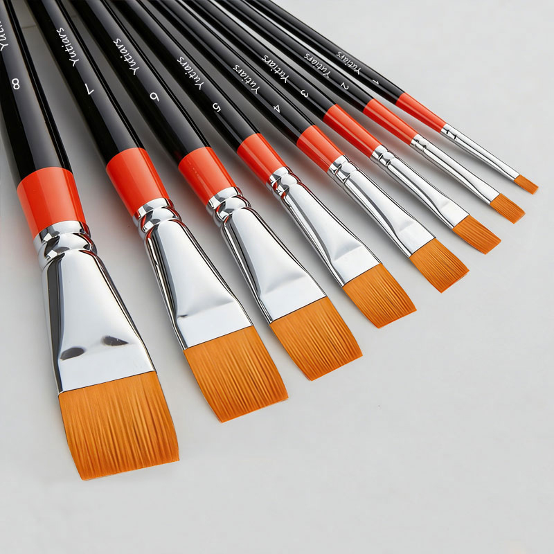 Gouache Paint Set - 1 Buah Kuas Cat Datar Artis