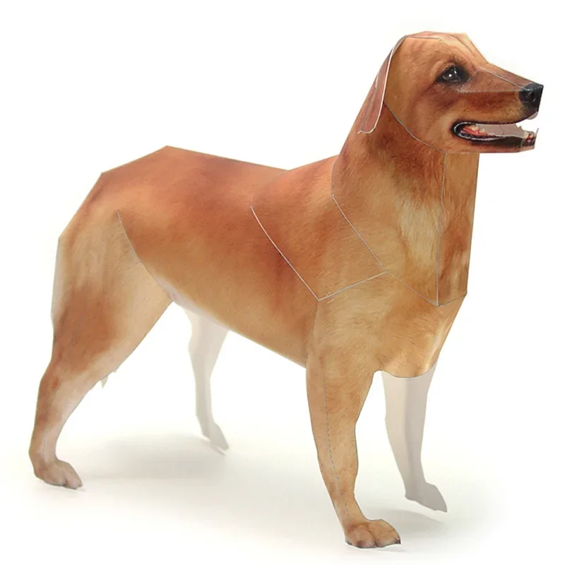 Art Craft Center - Model Kertas Anjing Golden Retriever Seni