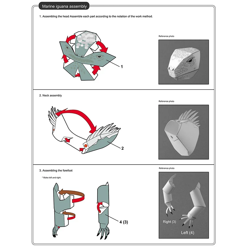 Marine Iguana seni Origami Min - Art Craft Center ulasan dan harga