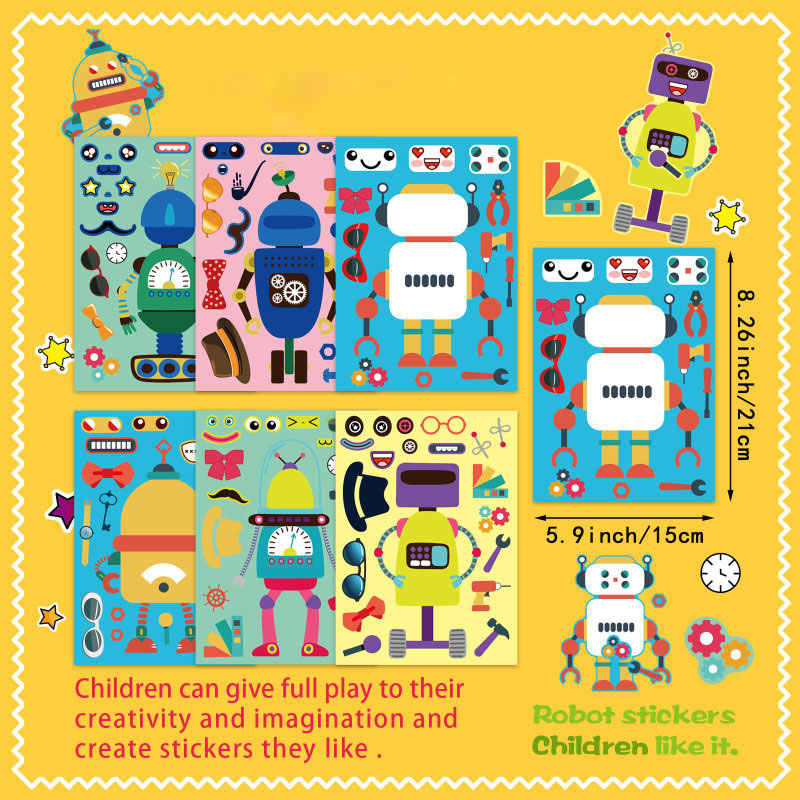 Merakit Robot stiker untuk ana - Art Craft Toddler ulasan dan harga