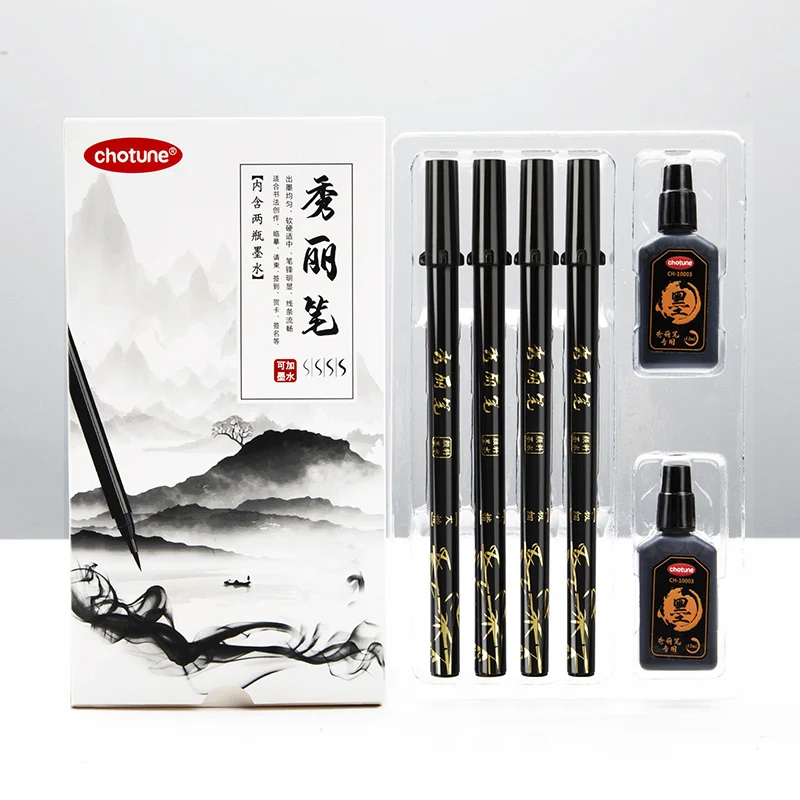Set pena tulisan kuas pena kal - Calligraphy Pen Set ulasan dan harga