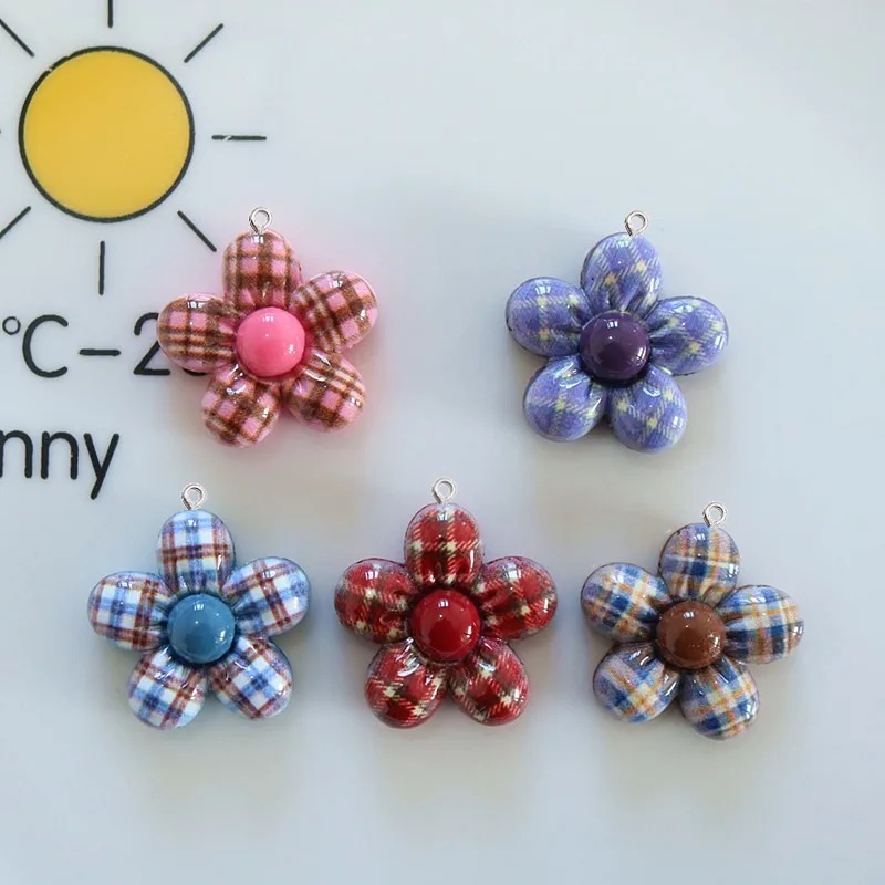 10Pcs Liontin Resin Bunga Mani - Art Craft Flower ulasan dan harga