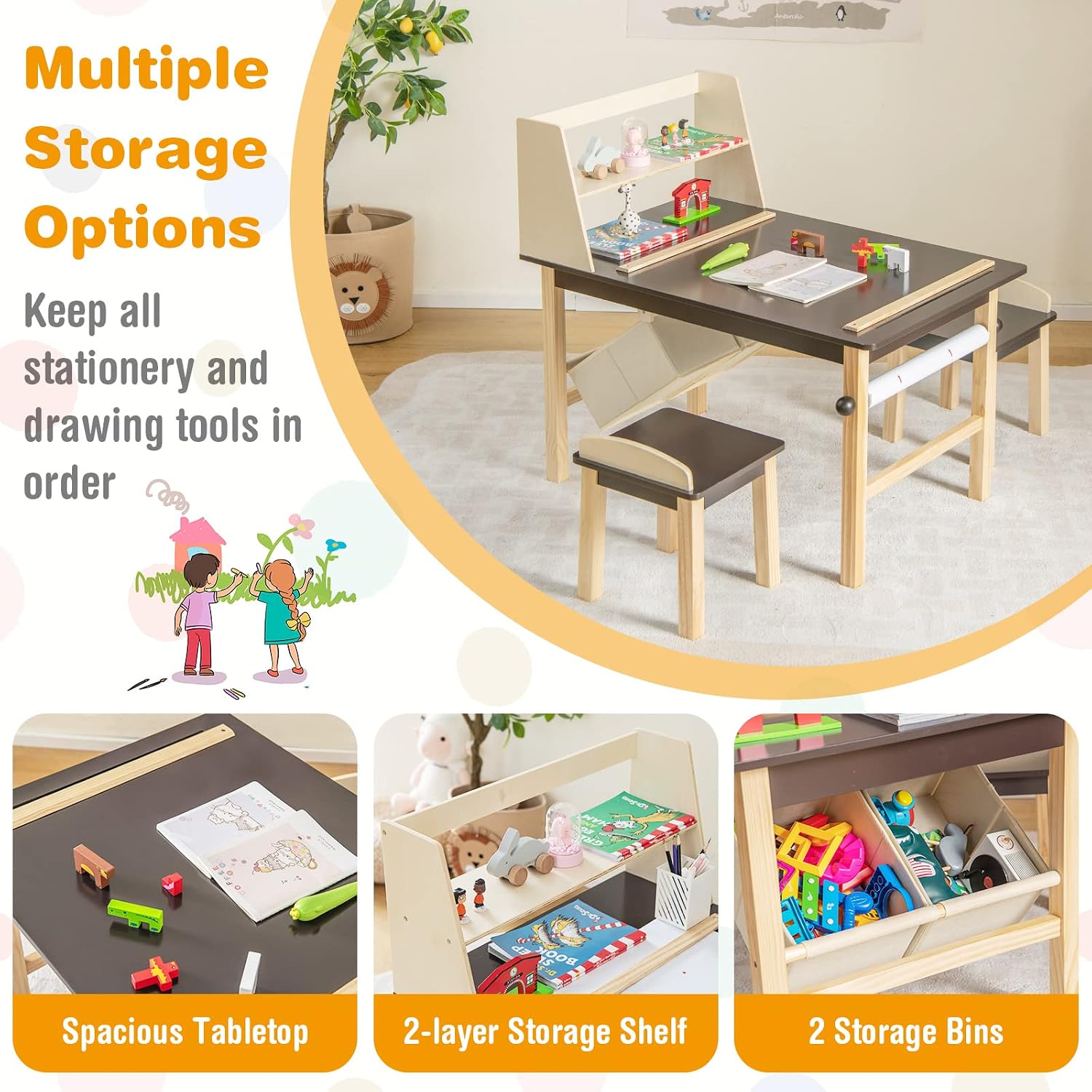 Set Meja dan Kursi Seni Anak,  - Art Craft Toddler ulasan dan harga