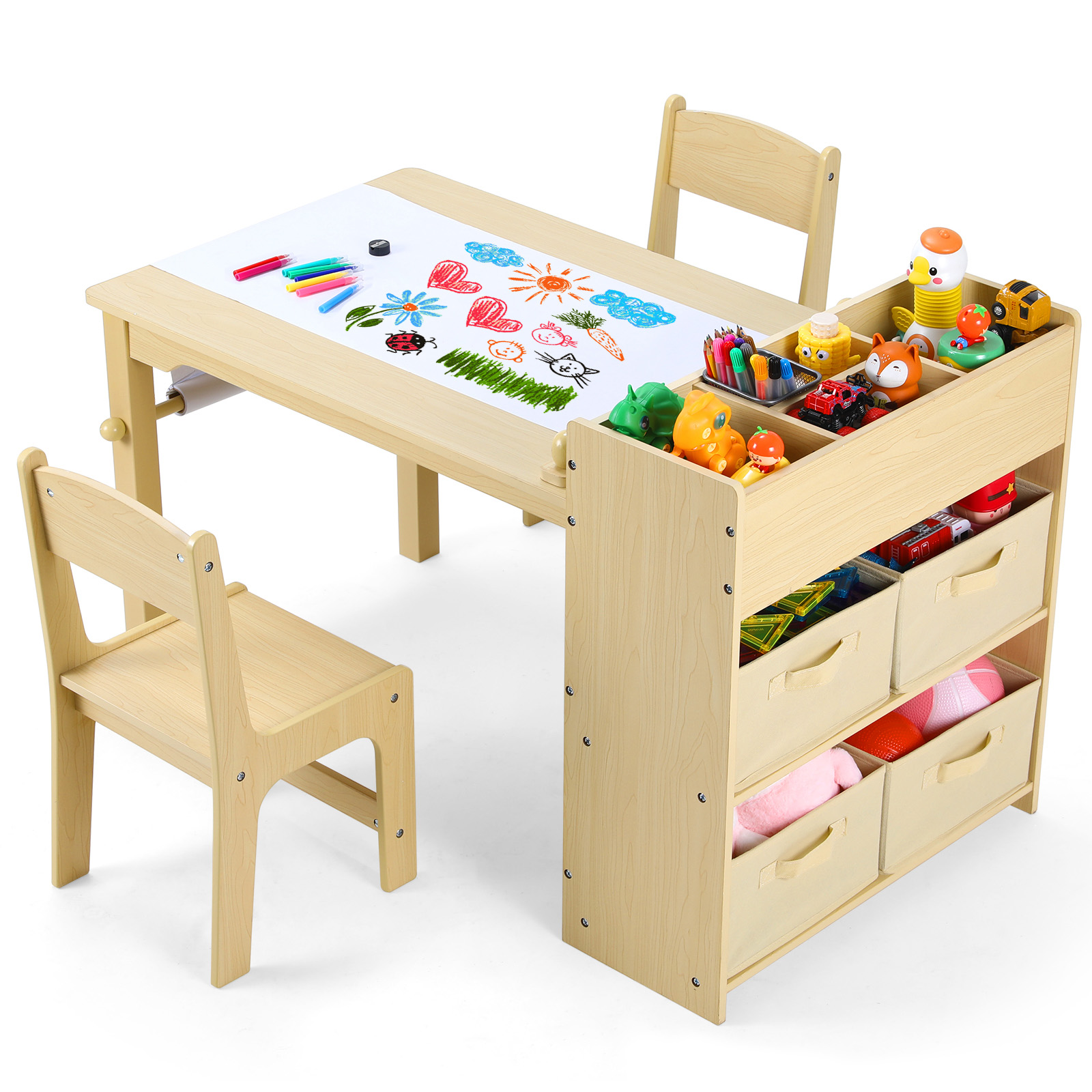 Meja Seni Anak AOOU dan 2 Kurs - Art Craft Toddler ulasan dan harga