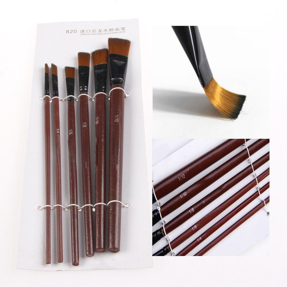 6Pcs Nilon Akrilik Cat Minyak  - Gouache Paint Set ulasan dan harga
