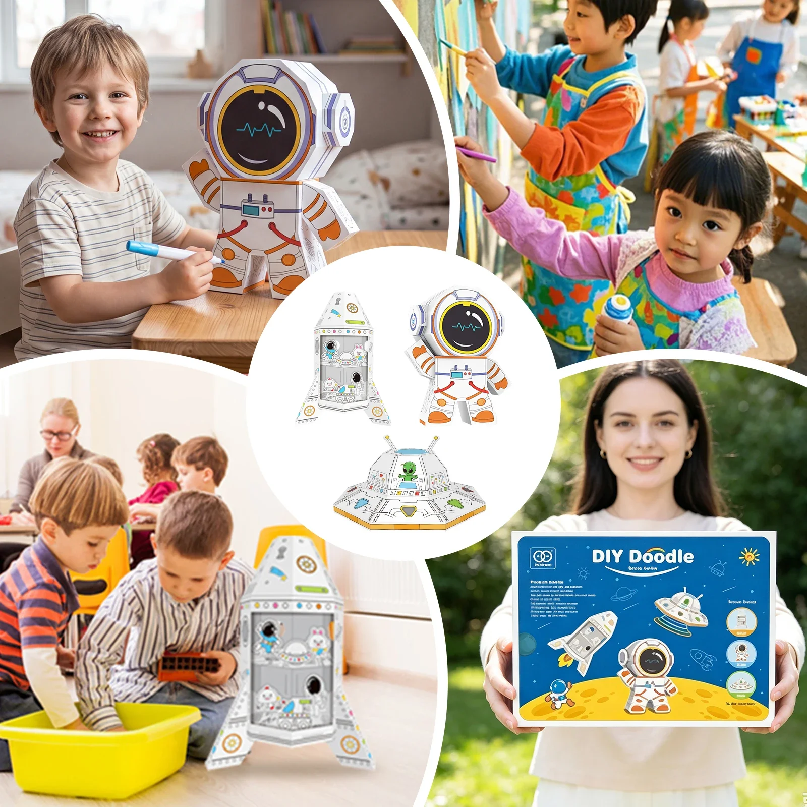 Kit Kerajinan Karton 3D STEM E - Art And Craft Rocket ulasan dan harga