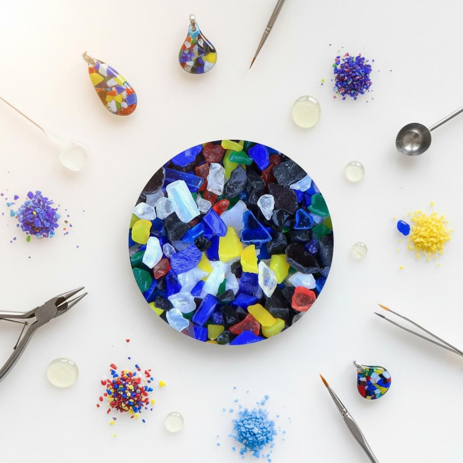 Kaca Fusing COE90 Multi-Warna  - Art And Craft Studio ulasan dan harga