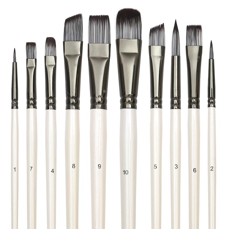 10 Buah Set Kuas Cat untuk Sen - Gouache Paint Set ulasan dan harga