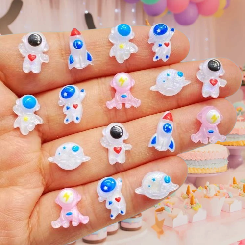 250 pcs Resin Mini Kartun Astr - Art And Craft Rocket ulasan dan harga