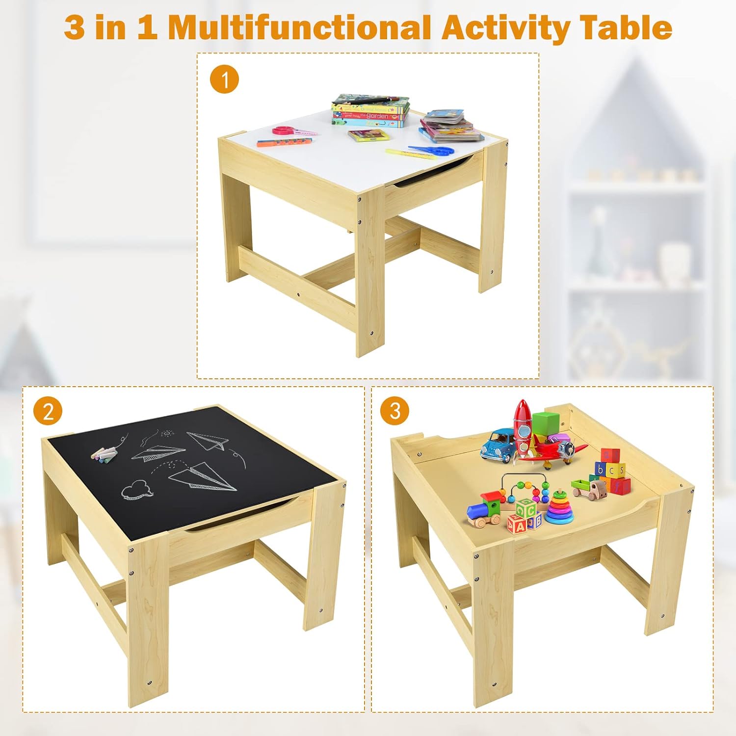 Set Meja dan Kursi Anak, 3 in  - Art Craft Toddler ulasan dan harga