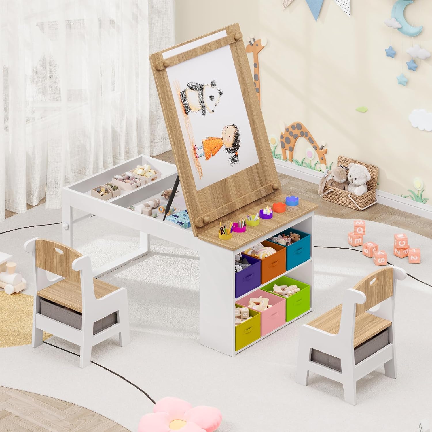 Meja dan Kursi Seni Anak, Set  - Art Craft Toddler ulasan dan harga