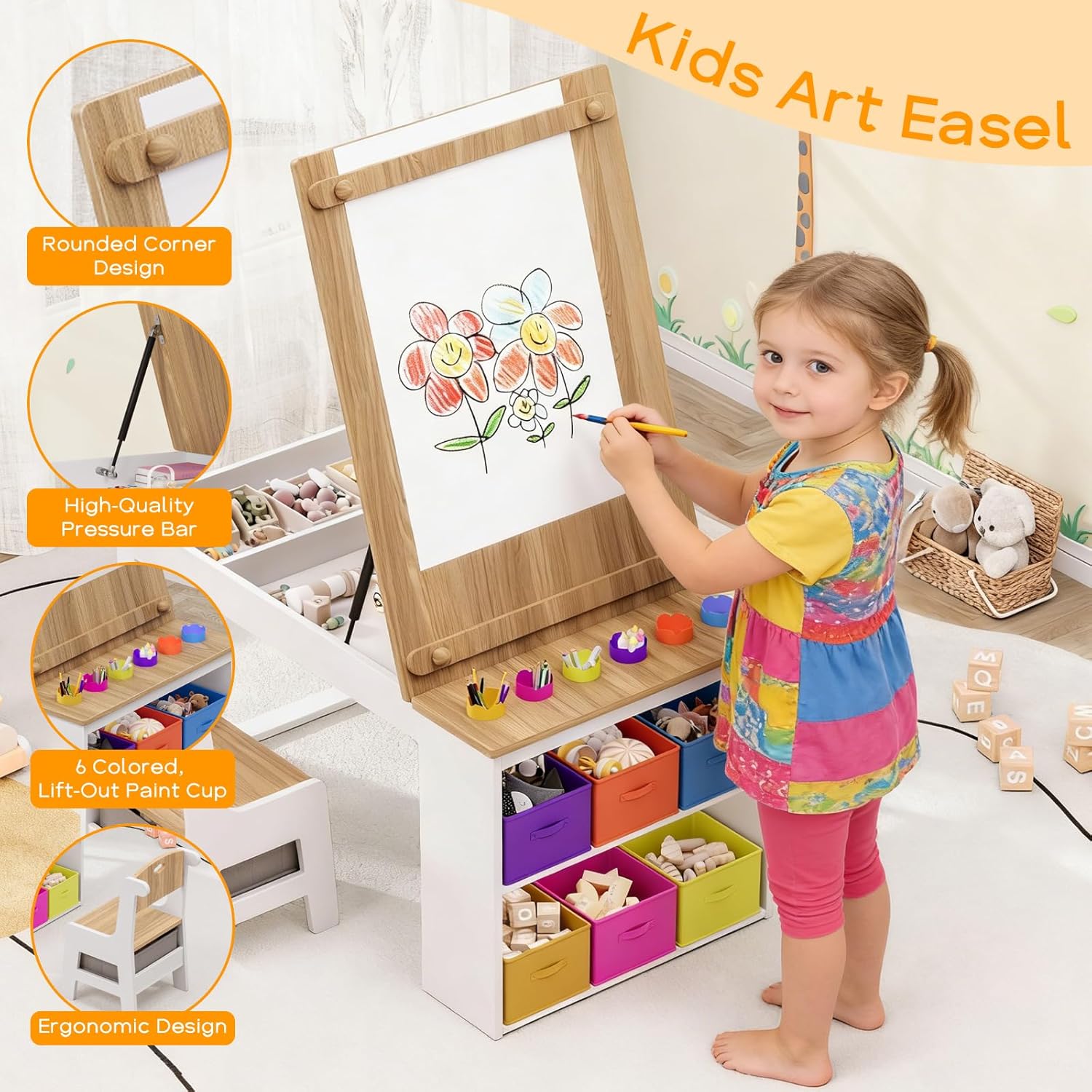 Meja dan Kursi Seni Anak, Set  - Art Craft Toddler ulasan dan harga