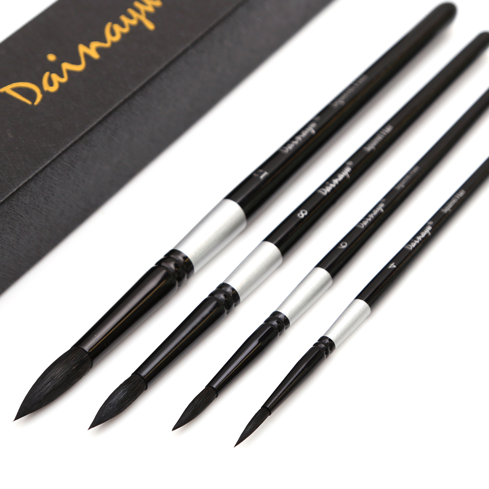 Dainayw 4 Kuas Tupai Rambut da - Gouache Paint Set ulasan dan harga