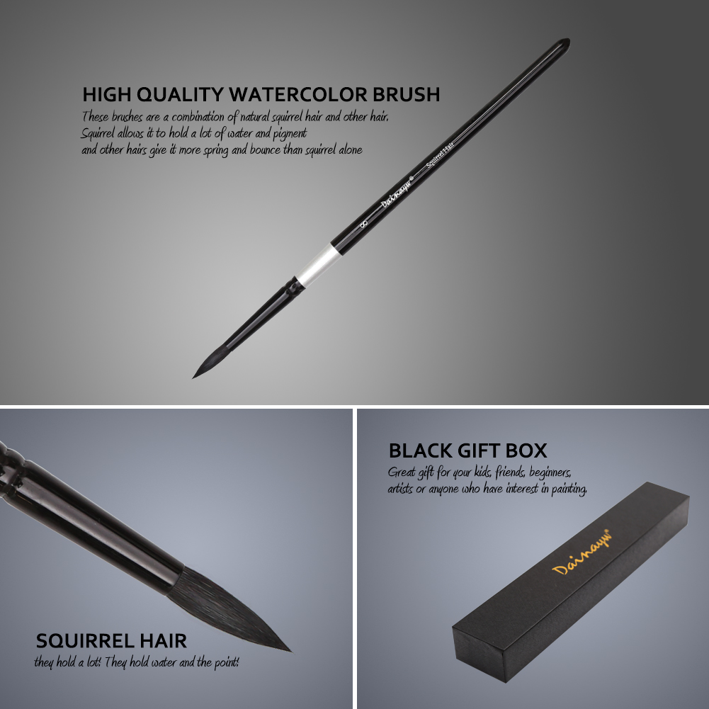 Dainayw 4 Kuas Tupai Rambut da - Gouache Paint Set ulasan dan harga