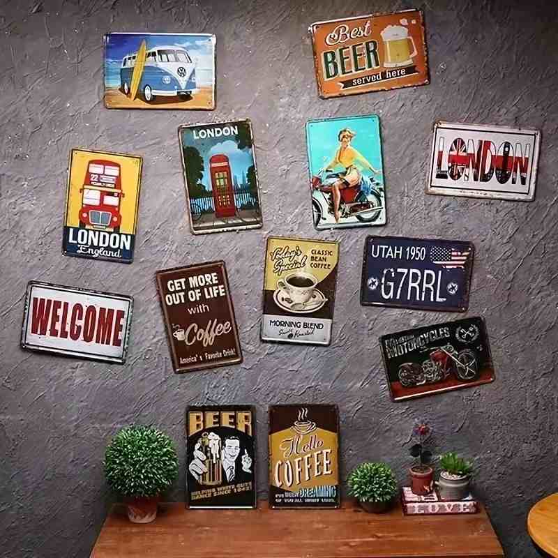 Papan Logam Vintage 2D, Seni B - Art And Craft Studio ulasan dan harga