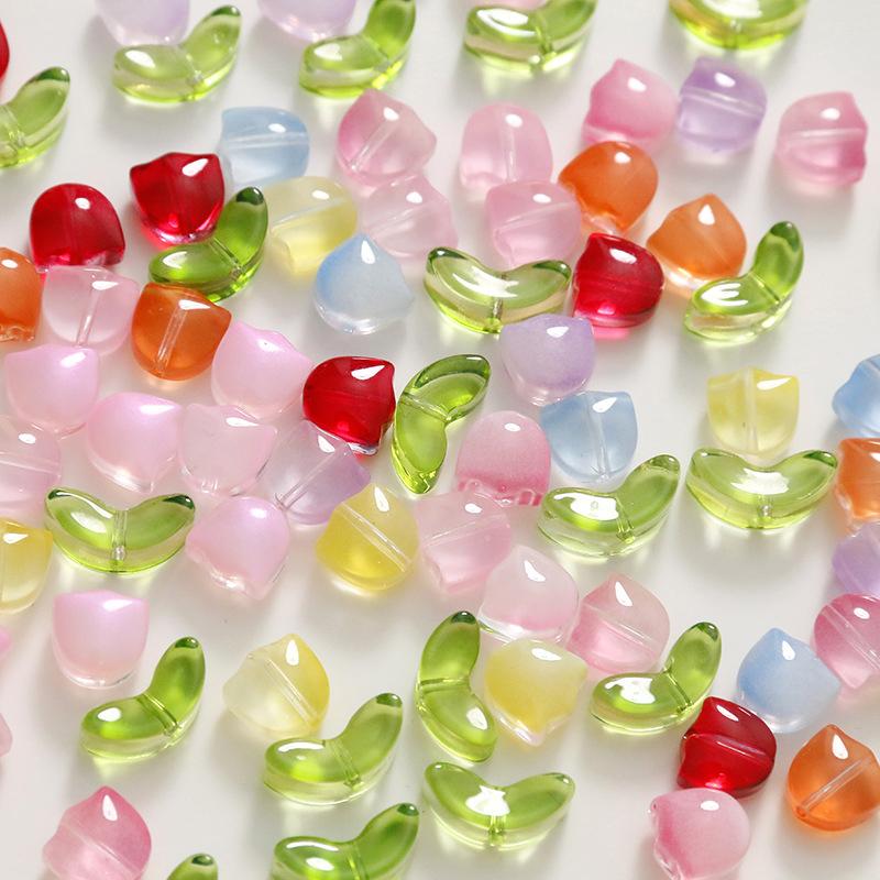 Manik-manik Bunga Lampwork 30P - Art Craft Flower ulasan dan harga