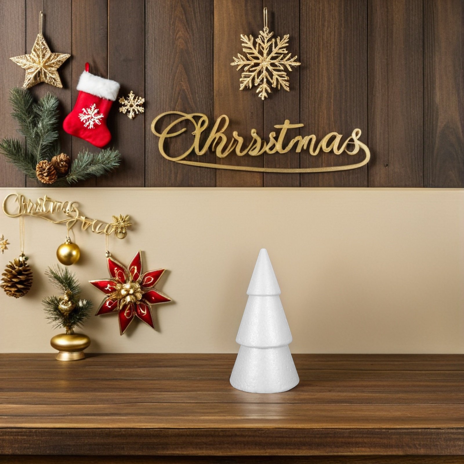 6 Buah Kerucut Busa Pohon Nata - Art Craft Christmas Tree ulasan dan harga