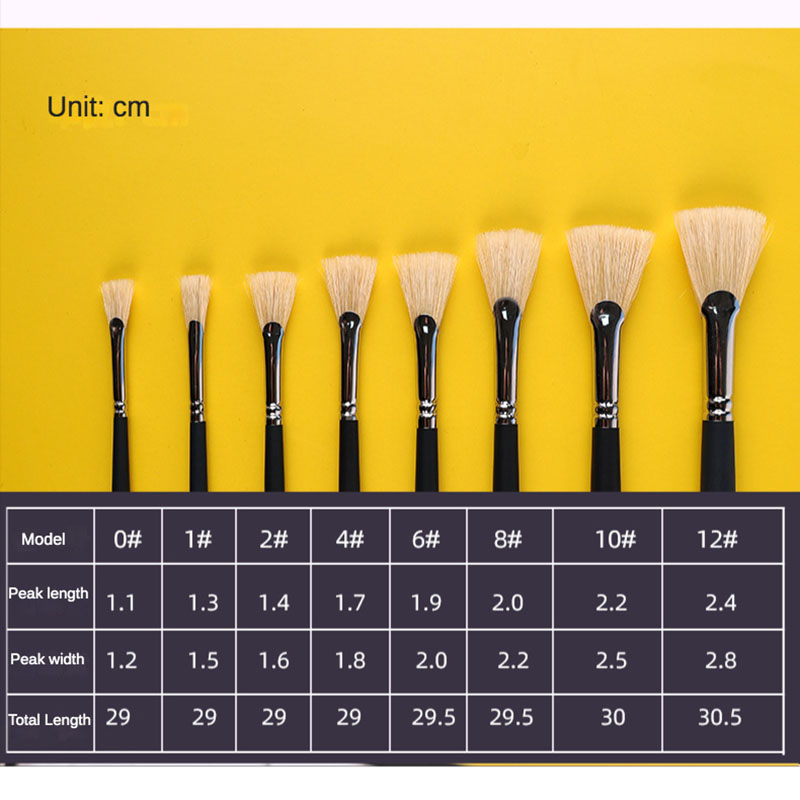 8 Buah/Set Bulu Kuas Cat Minya - Gouache Paint Set ulasan dan harga