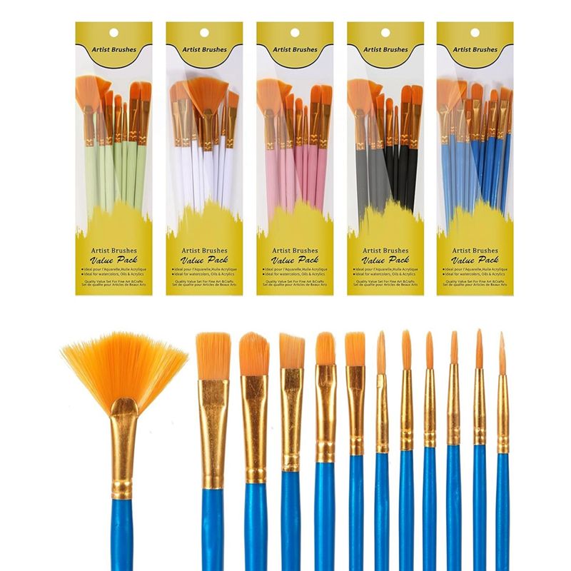 Set Kuas Cat Akrilik M12K, 5 P - Gouache Paint Set ulasan dan harga