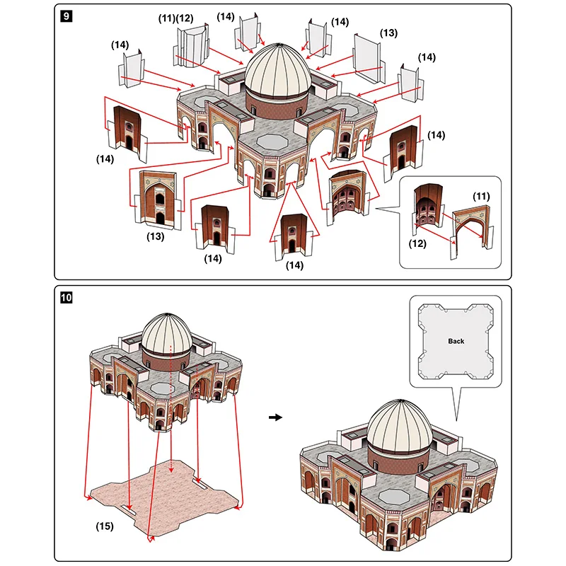 India Humayun's Tomb Mini 3D k - Art Craft India ulasan dan harga