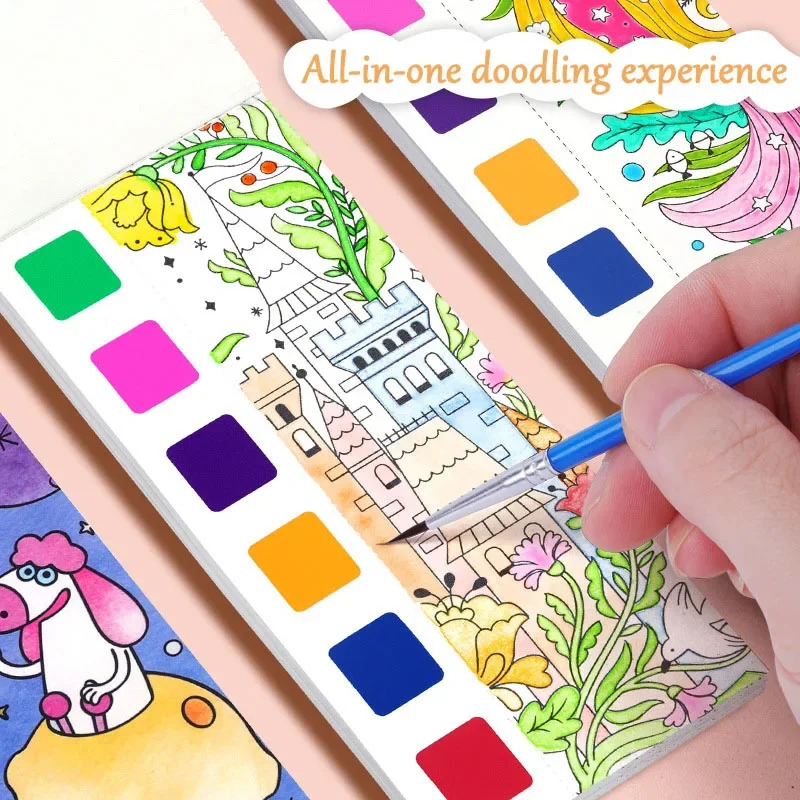 Set Buku Cat Air Portabel - 12 - Gouache Paint Set ulasan dan harga