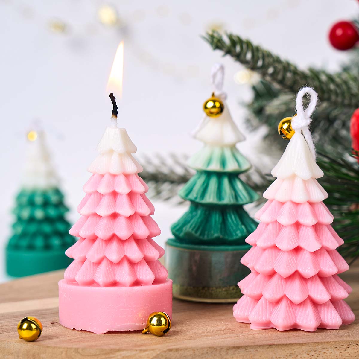 Cetakan Lilin Silikon Pohon Na - Art Craft Christmas Tree ulasan dan harga