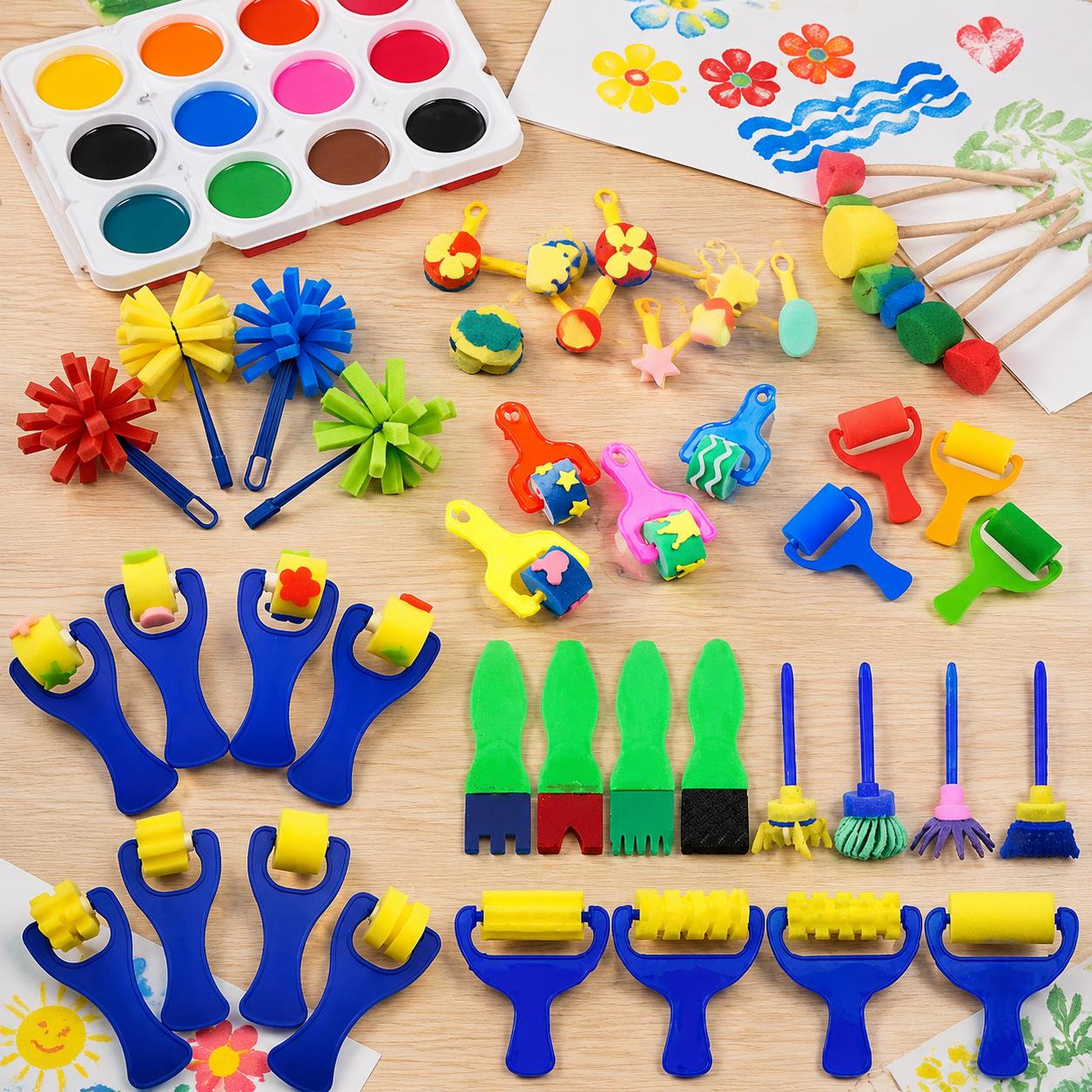 Paket Spons & Kuas Lukis Massa - Art And Craft Studio ulasan dan harga
