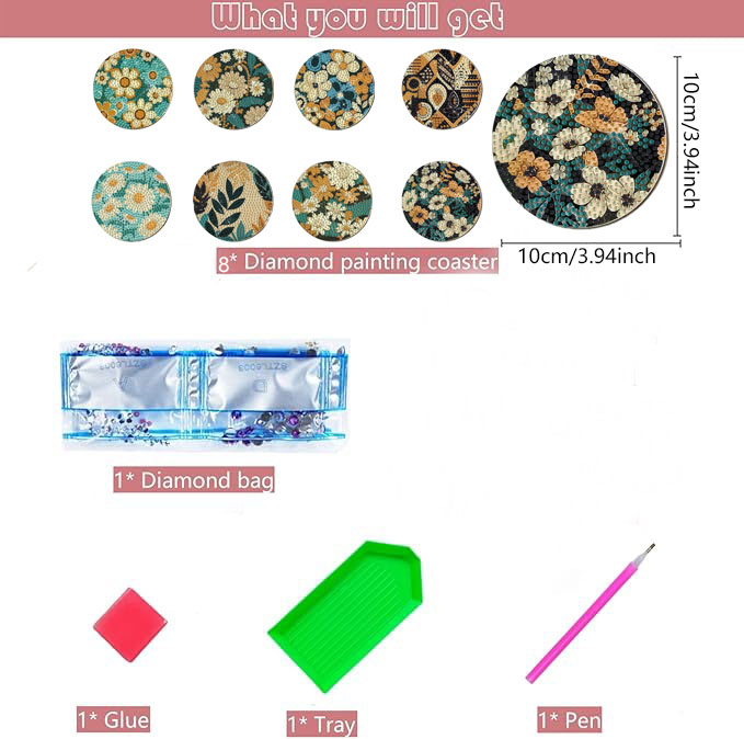8 Buah Set Lukisan Berlian DIY - Art Craft Flower ulasan dan harga