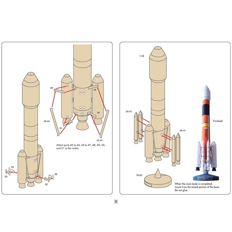 Jepang H-2A Ruang Roket Origam - Art And Craft Rocket ulasan dan harga